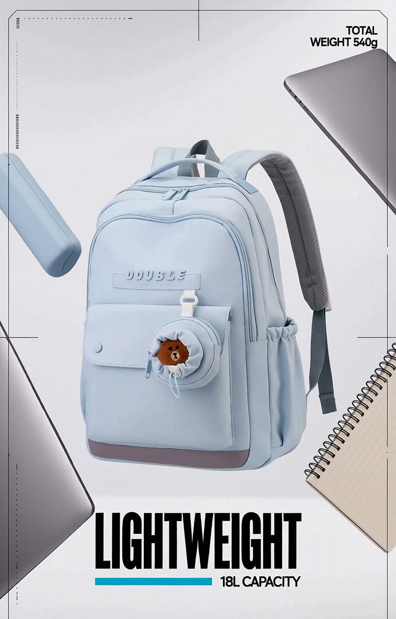Cartable Bleu ciel Imperméable Premium - Confort & Tendance