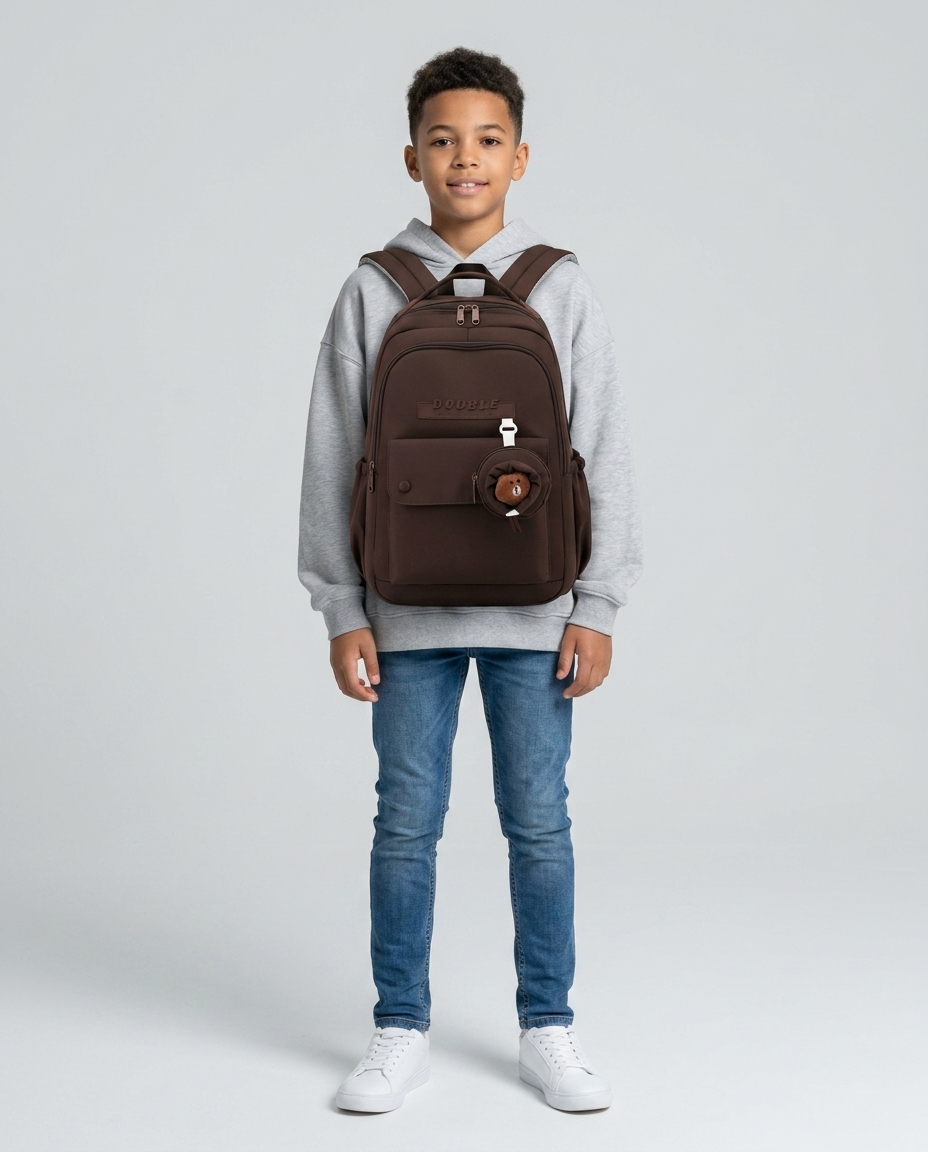 Cartable Marron Foncé Imperméable Premium - Confort & Tendance