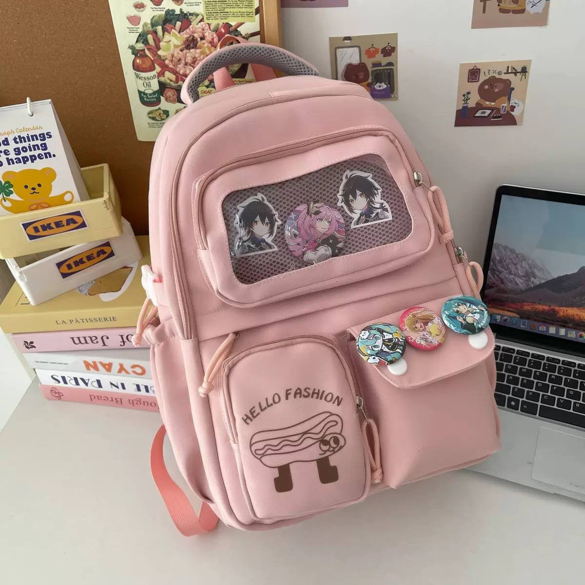 Cartable Vert Pistache / Rose Pastel Premium - Confort & Tendance