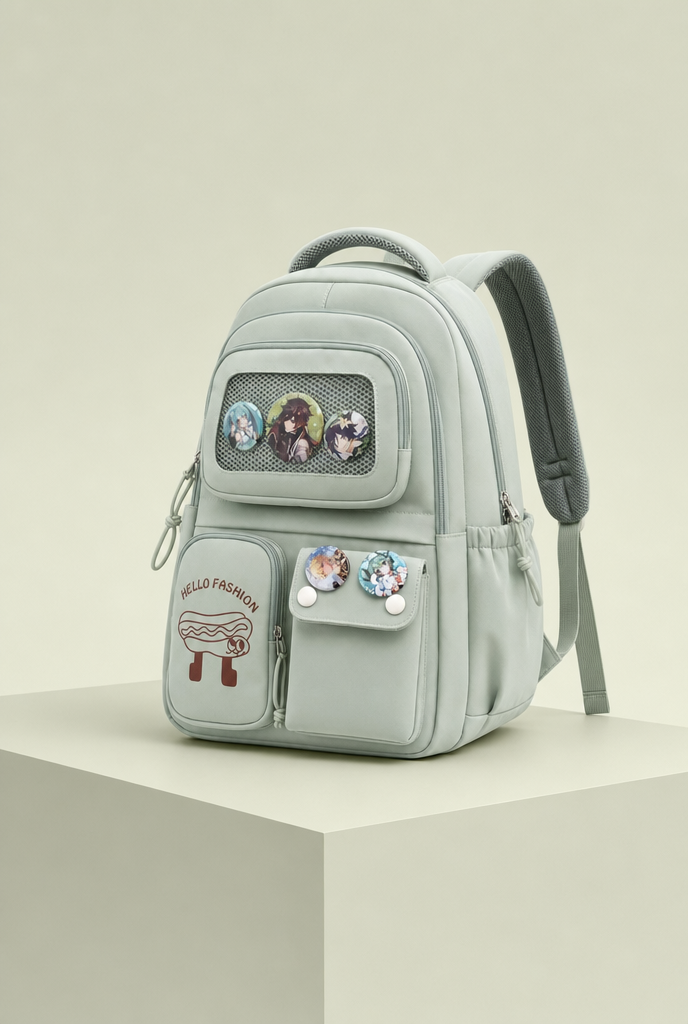 Cartable Vert Pistache / Rose Pastel Premium - Confort & Tendance